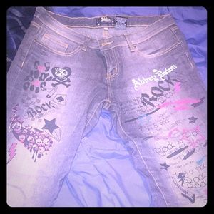 RAre abbey dawn graffiti jeans